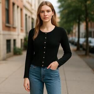 NEW Country-Line Trachtenmode Austrian Dark Gray Cardigan Sweater US 6 EU 42